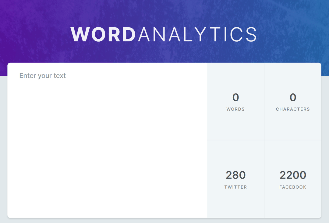 Word Analytics